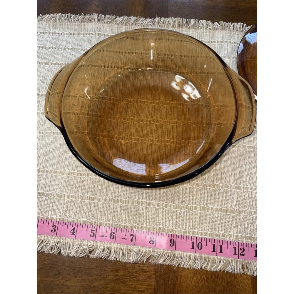 Anchor Hocking 1.5 Quart‎ Casserole Dish Amber Color Vintage Dish Only W/ Basket